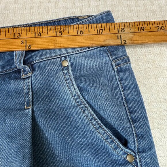 D.Jeans Womens Size 14 High-Rise Straight Leg Blue Denim Jeans Casual - Picture 4 of 9